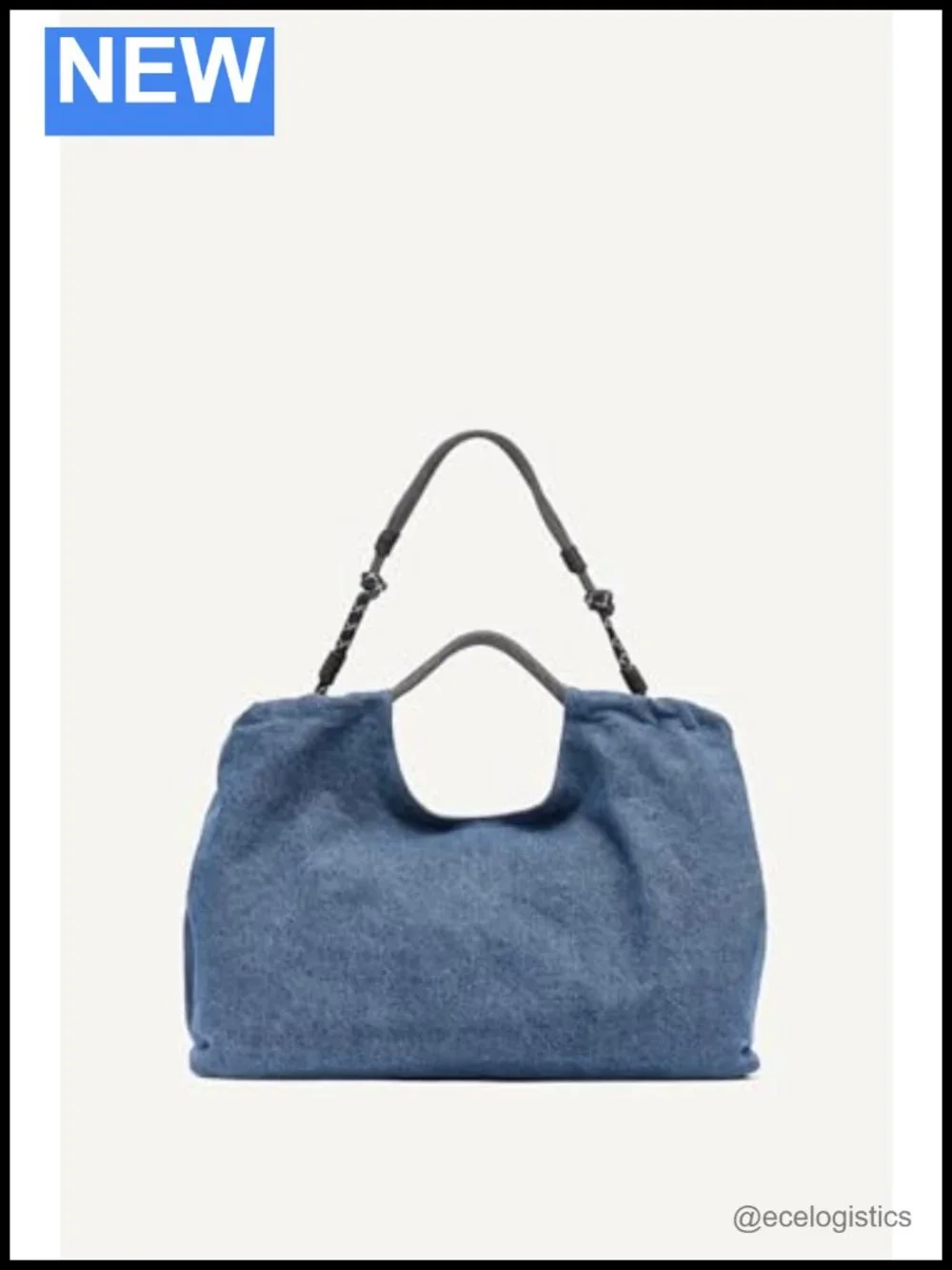 Large Cotton Hobo Tote Bag Top Handle 3 Compartments Magnetic Closure